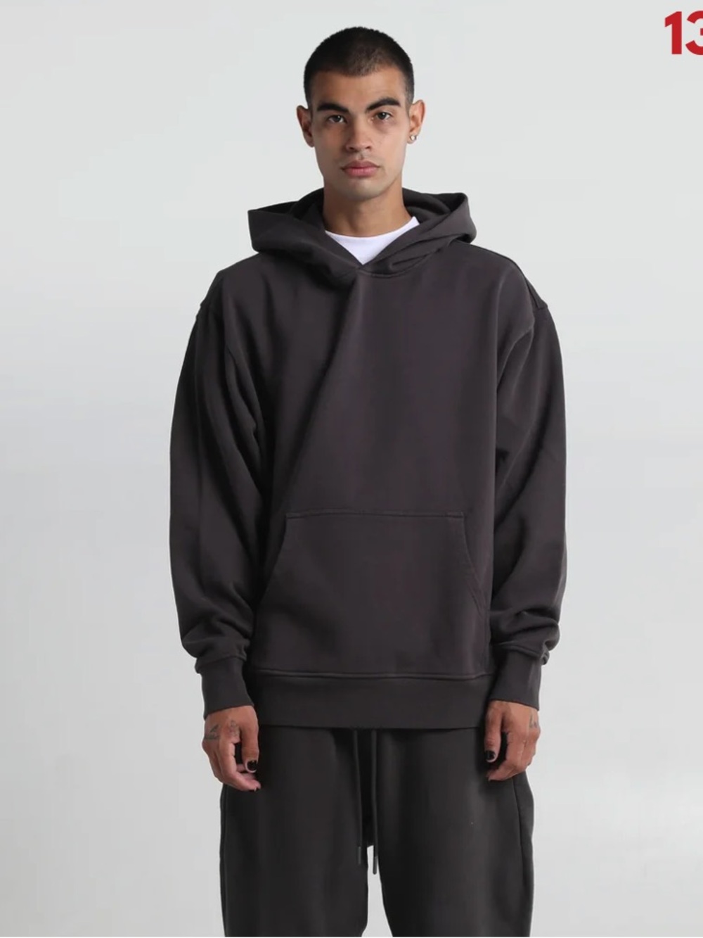 Shaka Wear- Max Heavyweight hoodie in colour Shadow. Brand new with tags